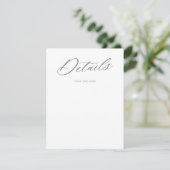 Carte de détails Gris blanc Mariage Gris Gris Gris (Debout devant)