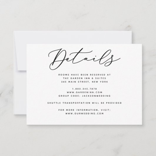 Carte de détails Happy Ever After Details (Devant)