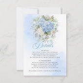 Carte de détails Hydrangea Bleu Bohème Eucalyptus (Devant)