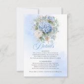 Carte de détails Hydrangea Bleu Classique Eucalypt (Devant)