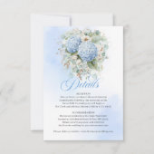 Carte de détails Hydrangea Bleu Luxe avec détails (Devant)