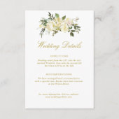 carte de détails mariage à fleurs d'ivoire (Devant)