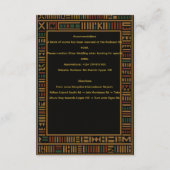 Carte de détails Mariage africain Kente (Dos)