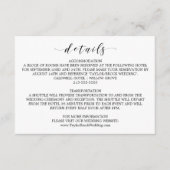 Carte de détails Mariage Aquarelle Bleu et Or (Devant)