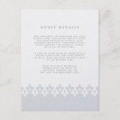 Carte de détails Mariage Arabesque | Perle d'argen (Devant)