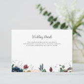 carte de détails mariage bleu marine (Debout devant)