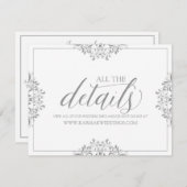Carte de détails mariage / carte d'information | N (Devant / Derrière)
