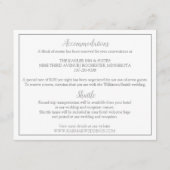 Carte de détails mariage / carte d'information | N (Dos)