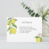 Carte de détails Mariage citrons d'été (Debout devant)