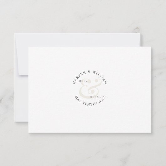 Carte de détails mariage Cotton & Eucalyptus (Dos)