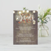 Carte de détails mariage de automne (Debout devant)