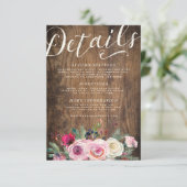 CARTE DE DÉTAILS | Mariage de dentelle fleurie en (Debout devant)