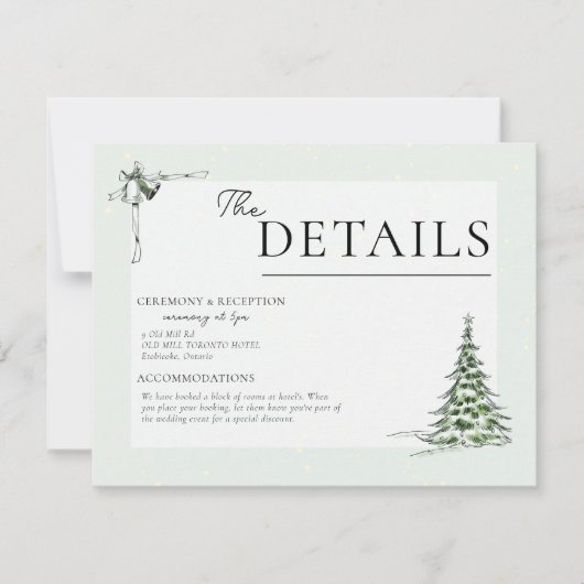 Carte de détails Mariage de Noël (Devant)