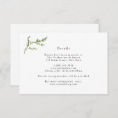 Carte de détails Mariage de verdure simple (Devant / Derrière)