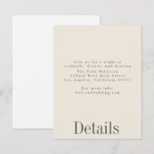 Carte de détails Mariage d'été industriel (Devant / Derrière)