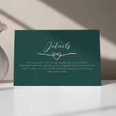 Carte de détails Mariage Emerald Green