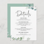 Carte de détails Mariage Eucalyptus (Devant / Derrière)