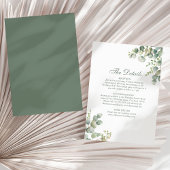 Carte de détails Mariage Eucalyptus Green Modern
