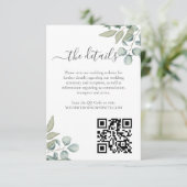 Carte de détails Mariage Eucalyptus Greenery (Debout devant)