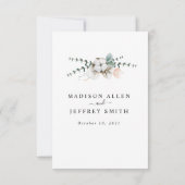 Carte de détails Mariage Farmhouse Cotton Eucalypt (Dos)