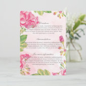 Carte de détails Mariage Fleurs d'été (Debout devant)