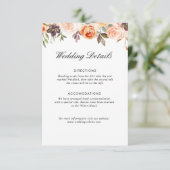 carte de détails mariage floral d'automne (Debout devant)