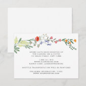 Carte de détails Mariage floral Secret Garden (Devant / Derrière)