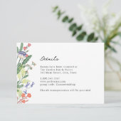 Carte de détails Mariage floral Secret Garden (Debout devant)