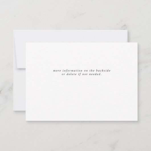 Carte de détails Mariage Hydrangea et Eucalyptus (Dos)