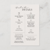 Carte de détails Mariage moderne avec icônes en Ta (Devant)