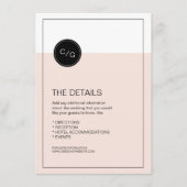 Carte de détails mariage moderne modifiable en cou (Devant)