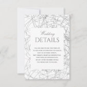 Carte de détails Mariage noir et blanc (Devant)