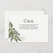 Carte de détails mariage Sprigs (Devant / Derrière)