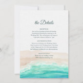 Carte de détails Mariage Tropical Beach and Palm T (Devant)