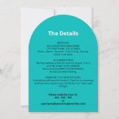 Carte de détails Mariage Turquoise (Devant)