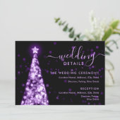 Carte de détails Mariage violet de l'arbre de Noël (Debout devant)