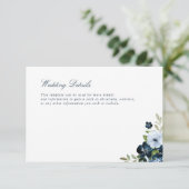 carte de détails marine et bleu clair du mariage (Debout devant)