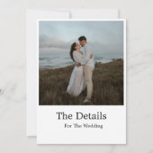 Carte de détails photo minimaliste moderne (Devant)