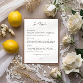 Carte de détails pour invitation de mariage minima