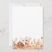 Carte de détails pour la Baby Shower Florale de l' (Dos)