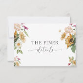 Carte de détails pour la Baby Shower Mews Sunflowe (Dos)