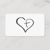 Carte de détails religieux Black Crossed Heart (Dos)