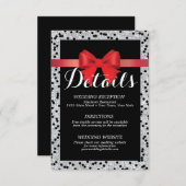 Carte de détails rouge et noir (Devant / Derrière)