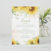 Carte de détails Rustic Sunflower Delight (Debout devant)
