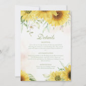 Carte de détails Rustic Sunflower Delight Enclosur (Devant)