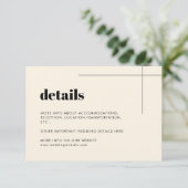 Carte de détails simple, élégante et chic (Debout devant)