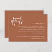 Carte de détails simple pour invitation de mariage (Devant / Derrière)