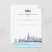 Carte de détails Skyline de Chicago (Devant / Derrière)
