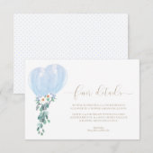 Carte de détails supplémentaires pour Baby Shower  (Devant / Derrière)