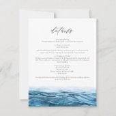 Carte de détails sur l'aquarelle bleu SANTORINI (Devant)